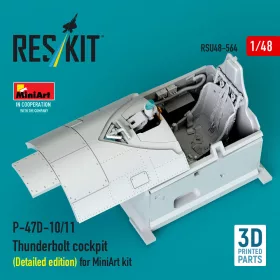   ResKit Models P-47D-10/11 Thunderbolt cockpit (Detailed edition) for MiniArt kit (3D Printed) - részletes cockpitkészlet