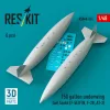 ResKit Models 150 gallon underwing fuel tanks (2 pcs) (F-5E/F/N, F-20, AT-3) (3D Printed) - 150 gallonos szárny alatti üzemanyag-póttartályok, 2 db