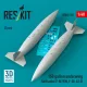 ResKit Models 150 gallon underwing fuel tanks (2 pcs) (F-5E/F/N, F-20, AT-3) (3D Printed) - 150 gallonos szárny alatti üzemanyag-póttartályok, 2 db