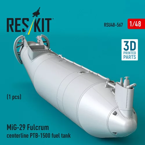 ResKit Models MiG-29 Fulcrum centerline PTB-1500 fuel tank (1 pcs) (3D Printed) - MiG-29 Fulcrum – PTB-1500 törzs alatti üzemanyag-póttartály, 1 db