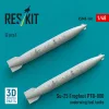 ResKit Models Su-25 Frogfoot PTB-800 underwing fuel tanks (2 pcs) (3D Printed) - Su-25 Frogfoot PTB-800 – szárny alatti üzemanyag-póttartályok, 2 db