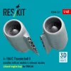ResKit Models A-10A/C Thunderbolt II – hajtóműgondolák, légbeömlők és fúvócsövek, zárt motortérrel