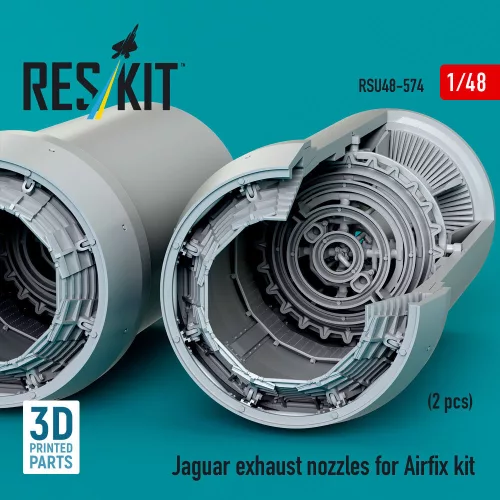 ResKit Models Jaguar exhaust nozzles for Airfix kit (3D Printed) - hajtómű-fúvócsövek