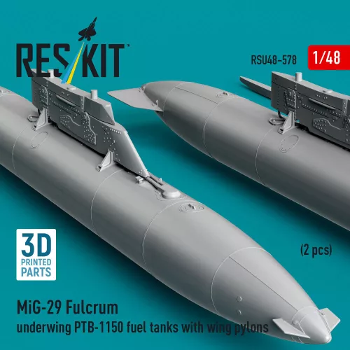 ResKit Models MiG-29 Fulcrum – PTB-1150 szárny alatti üzemanyag-póttartályok pilonokkal, 2 db