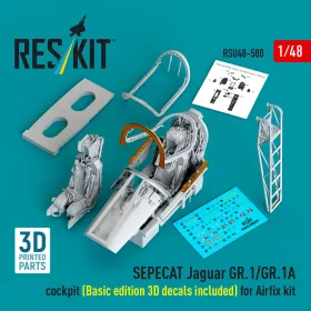   ResKit Models SEPECAT Jaguar GR.1/GR.1A – alap cockpitkészlet 3D matricákkal