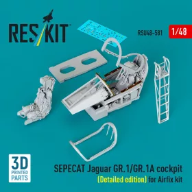   ResKit Models SEPECAT Jaguar GR.1/GR.1A cockpit (Detailed edition) (3D Printed) for Airfix - részletes cockpitkészlet