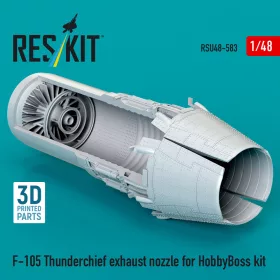   ResKit Models F-105 Thunderchief exhaust nozzle for HobbyBoss kit (3D Printed) - hajtómű-fúvócső