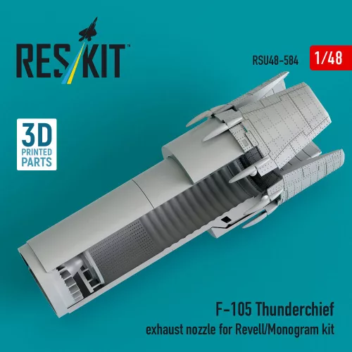 ResKit Models F-105 Thunderchief exhaust nozzle for Revell/Monogram kit (3D Printed) - hajtómű-fúvócső