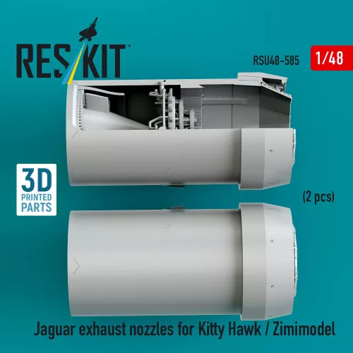 ResKit Models Jaguar exhaust nozzles for Kitty Hawk / Zimimodel (3D Printed) - hajtómű-fúvócsövek