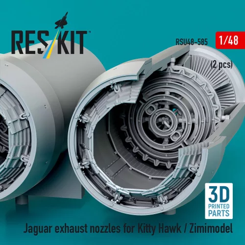 ResKit Models Jaguar exhaust nozzles for Kitty Hawk / Zimimodel (3D Printed) - hajtómű-fúvócsövek