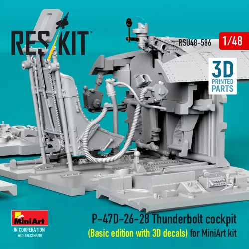 ResKit Models P-47D-26-28 Thunderbolt – alap cockpitkészlet 3D matricákkal
