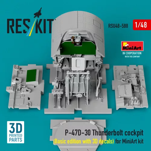 ResKit Models P-47D-30 Thunderbolt – alap cockpitkészlet 3D matricákkal