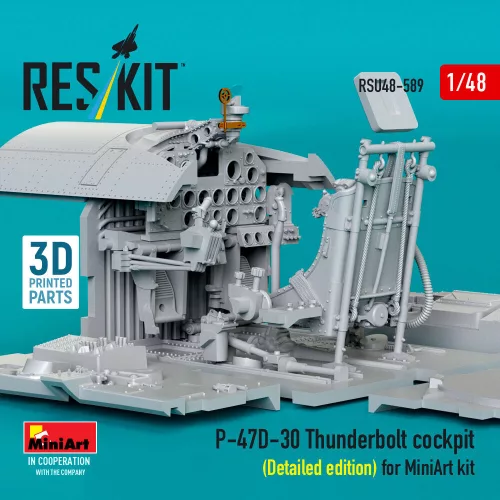 ResKit Models P-47D-30 Thunderbolt cockpit (Detailed edition) for MiniArt kit (3D Printed) - részletes cockpitkészlet