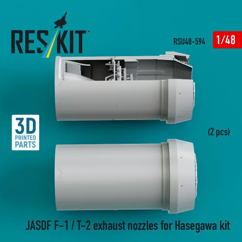 ResKit Models JASDF F-1 / T-2 exhaust nozzles for Hasegawa kit (3D Printed) - hajtómű-fúvócsövek