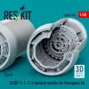 ResKit Models JASDF F-1 / T-2 exhaust nozzles for Hasegawa kit (3D Printed) - hajtómű-fúvócsövek
