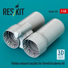   ResKit Models Rafale exhaust nozzles for Revell/Academy kit (3D Printed) - hajtómű-fúvócsövek
