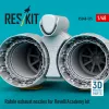 ResKit Models Rafale exhaust nozzles for Revell/Academy kit (3D Printed) - hajtómű-fúvócsövek