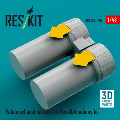 ResKit Models Rafale exhaust nozzles for Revell/Academy kit (3D Printed) - hajtómű-fúvócsövek