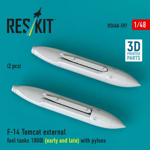 ResKit Models F-14 Tomcat – 1000 literes külső üzemanyag-póttartályok pilonokkal, korai és késői változat, 2 db