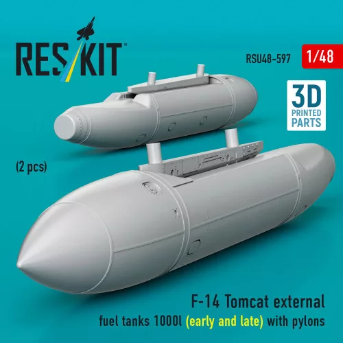 ResKit Models F-14 Tomcat – 1000 literes külső üzemanyag-póttartályok pilonokkal, korai és késői változat, 2 db