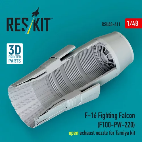 ResKit Models F-16 Fighting Falcon (F100-PW-220) nyitott – hajtómű-fúvócső