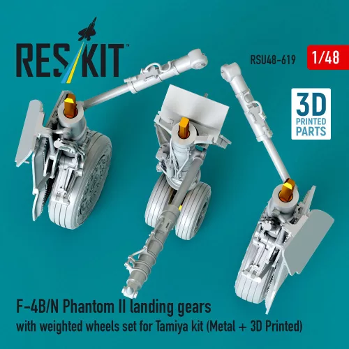 ResKit Models F-4B/N Phantom II – futóműkészlet terhelt állapotú kerekekkel