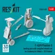 ResKit Models F-4B/N Phantom II – futóműkészlet terhelt állapotú kerekekkel – fém és 3D nyomtatott alkatrészek