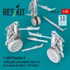 ResKit Models F-4B/N Phantom II – futóműkészlet terhelt állapotú kerekekkel – fém és 3D nyomtatott alkatrészek