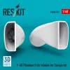 ResKit Models F-4B Phantom II Air intakes for Tamiya kit (3D Printed) - légbeömlők