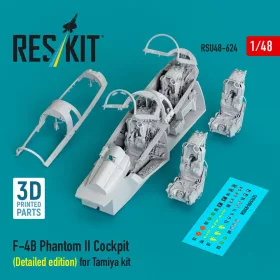   ResKit Models F-4B Phantom II Cockpit (Detailed edition) (3D Printed) for Tamiya - részletes cockpitkészlet