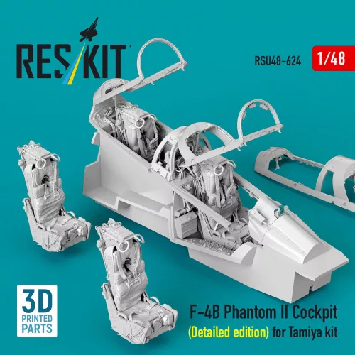 ResKit Models F-4B Phantom II Cockpit (Detailed edition) (3D Printed) for Tamiya - részletes cockpitkészlet