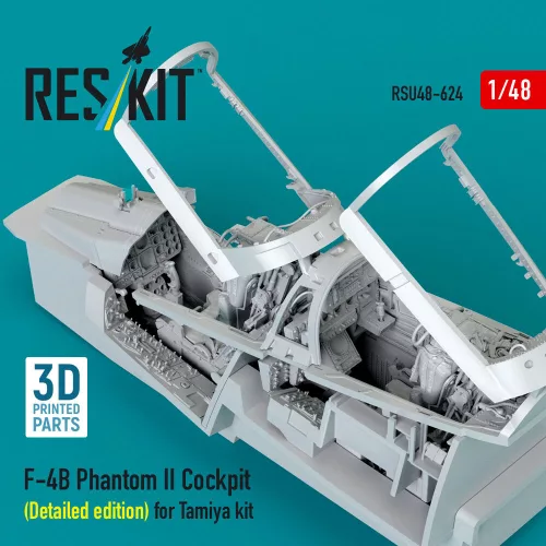 ResKit Models F-4B Phantom II Cockpit (Detailed edition) (3D Printed) for Tamiya - részletes cockpitkészlet