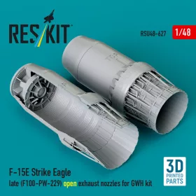   ResKit Models F-15E Strike Eagle késői (F100-PW-229) nyitott – hajtómű-fúvócsövek