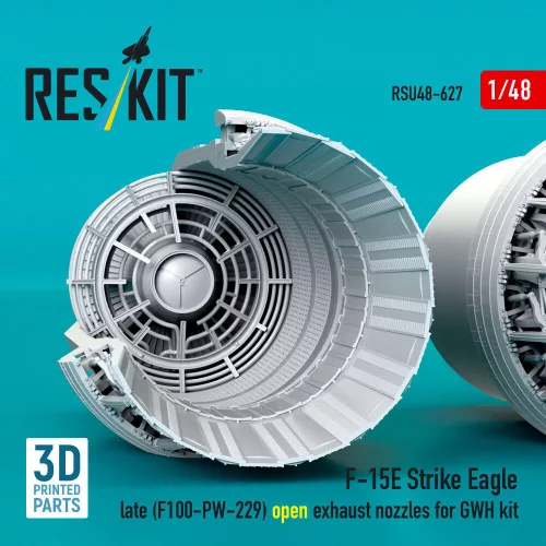 ResKit Models F-15E Strike Eagle késői (F100-PW-229) nyitott – hajtómű-fúvócsövek