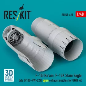   ResKit Models F-15I Ra'am, F-15K Slam Eagle késői (F100-PW-229) nyitott – hajtómű-fúvócsövek