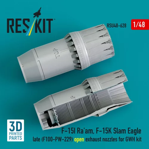 ResKit Models F-15I Ra'am, F-15K Slam Eagle késői (F100-PW-229) nyitott – hajtómű-fúvócsövek