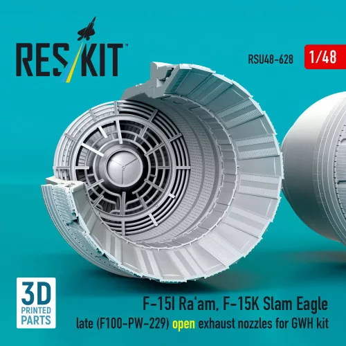 ResKit Models F-15I Ra'am, F-15K Slam Eagle késői (F100-PW-229) nyitott – hajtómű-fúvócsövek