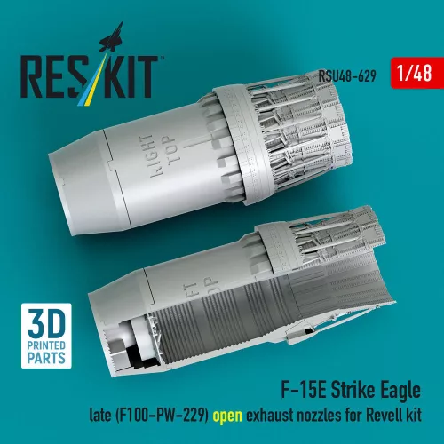 ResKit Models F-15E Strike Eagle késői (F100-PW-229) nyitott – hajtómű-fúvócsövek