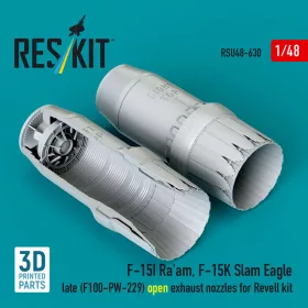   ResKit Models F-15I Ra'am, F-15K Slam Eagle késői (F100-PW-229) nyitott – hajtómű-fúvócsövek