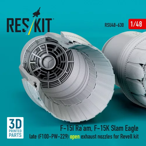 ResKit Models F-15I Ra'am, F-15K Slam Eagle késői (F100-PW-229) nyitott – hajtómű-fúvócsövek