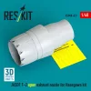 ResKit Models JASDF F-2 open exhaust nozzle for Hasegawa kit (3D Printed) - JASDF F-2 nyitott – hajtómű-fúvócső