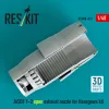 ResKit Models JASDF F-2 open exhaust nozzle for Hasegawa kit (3D Printed) - JASDF F-2 nyitott – hajtómű-fúvócső