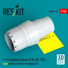   ResKit Models F-16 Fighting Falcon (F110-GE-129) nyitott – hajtómű-fúvócső