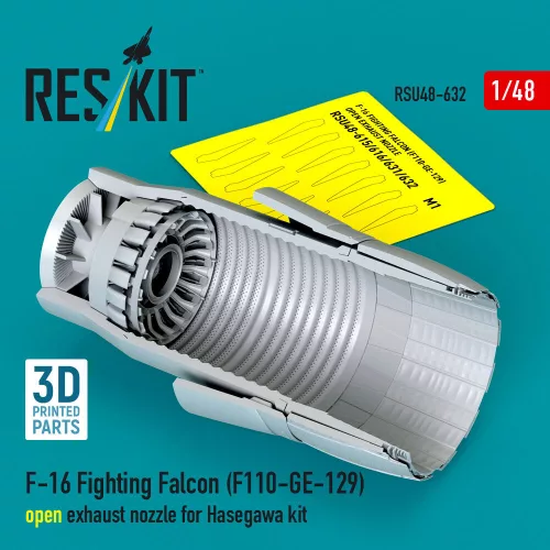 ResKit Models F-16 Fighting Falcon (F110-GE-129) nyitott – hajtómű-fúvócső