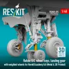 ResKit Models Rafale B/C – futóműakna-részletező készlet, futómű, kerekek, Revell / Academy maketthez