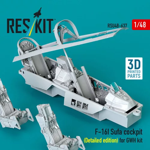 ResKit Models F-16I Sufa cockpit (Detailed edition) (3D Printed) for Great Wall Hobby - részletes cockpitkészlet