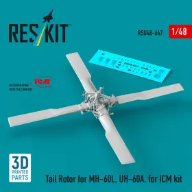  ResKit Models Tail Rotor for MH-60L, UH-60A (3D Printed) for ICM - farokrotor