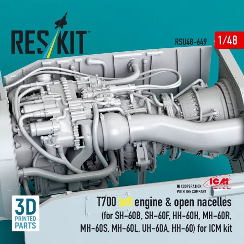 ResKit Models T700 – bal oldali hajtómű nyitott hajtóműgondolákkal
