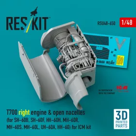   ResKit Models T700 – jobb oldali hajtómű nyitott hajtóműgondolákkal