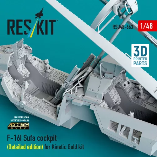 ResKit Models F-16I Sufa cockpit (Detailed edition) (3D Printed) for Kinetic - részletes cockpitkészlet